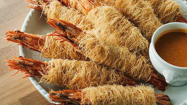 シータイガーのカダイフ包み ビスクソース