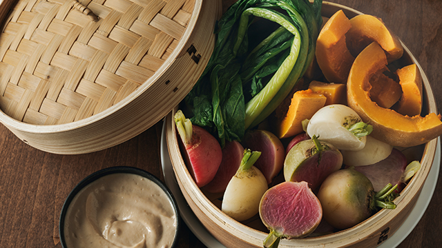 蒸し野菜 塩麹豆腐ディップ