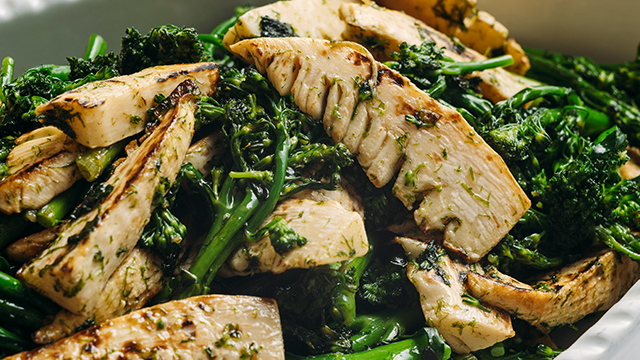 筍とスティックセニョールのすじ青のりペペロンチーノ