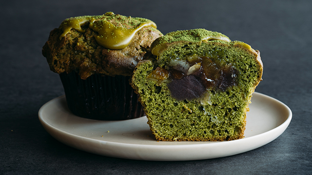 抹茶ピスタチオと柚子あん