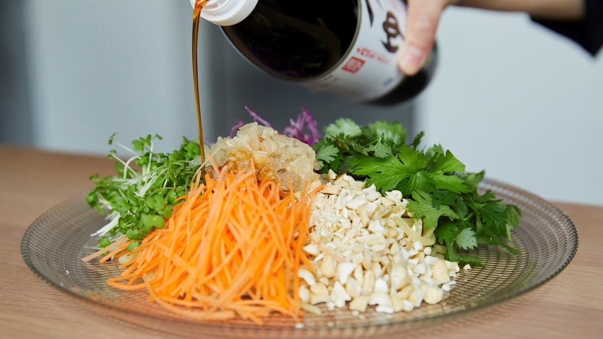 彩り野菜のレモン風味和え麺のつくり方