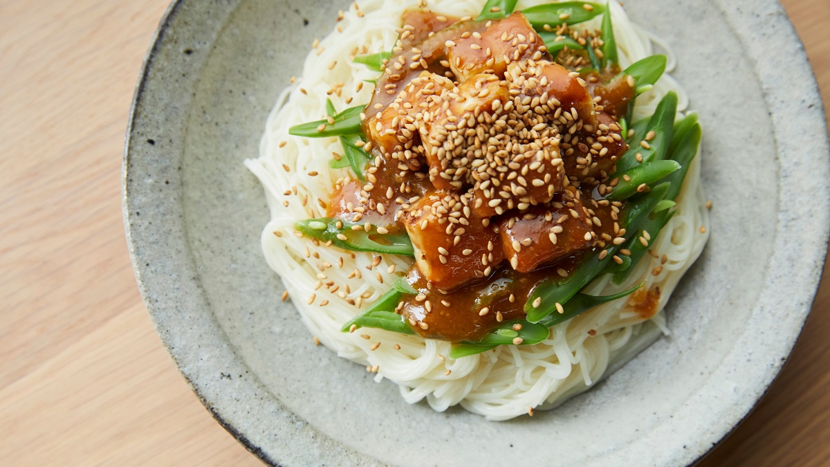 香ばし白身魚の万能みそだれ素麺