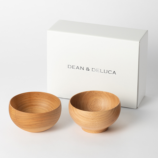 天然木のお椀セット（桜・胡桃）