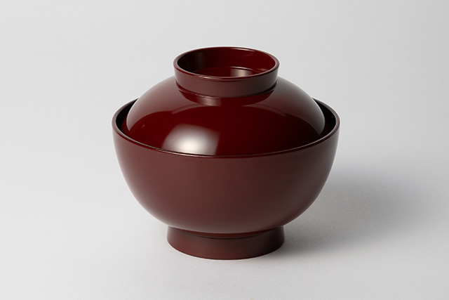 大和雑煮椀 銀朱八分ツヤ内黒