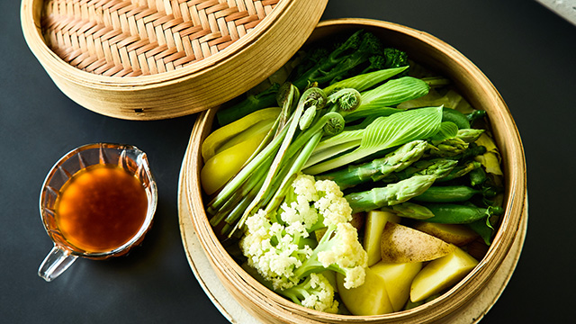春野菜のせいろ蒸し