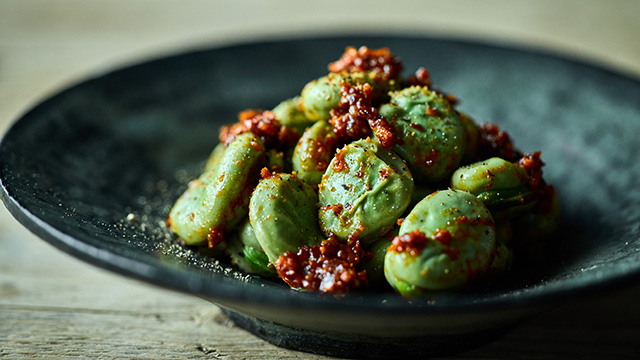 そら豆の醬和え