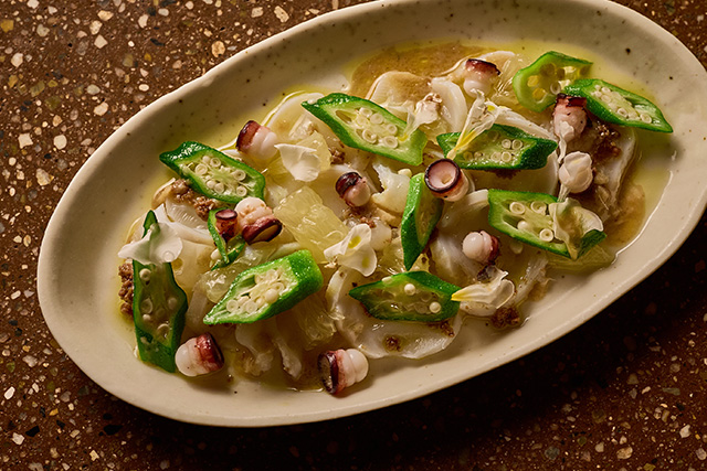 水ダコのカルパッチョ