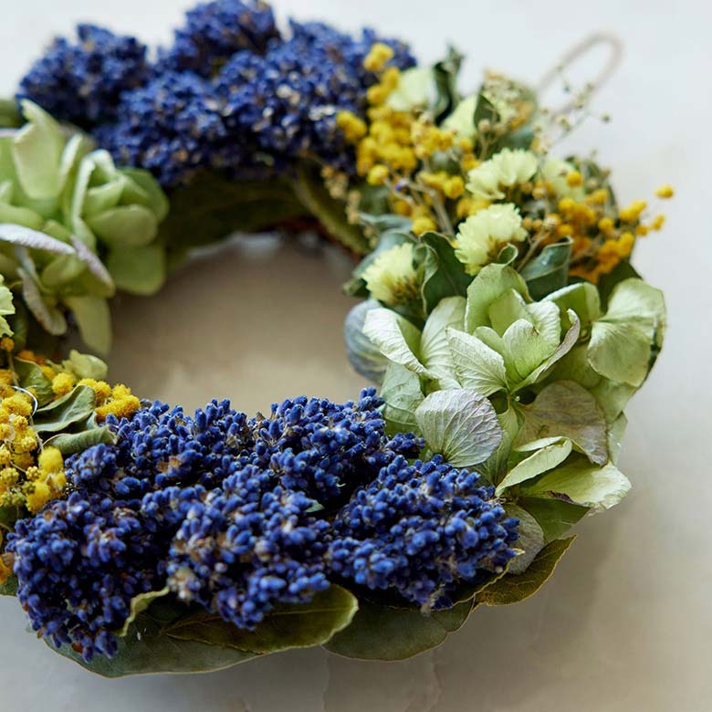 母の日ミモザリース