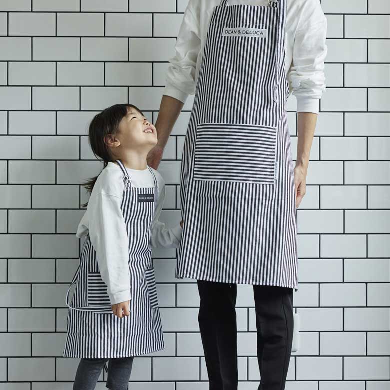 DEAN & DELUCA ファミリーストライプエプロンギフト（キッズL
