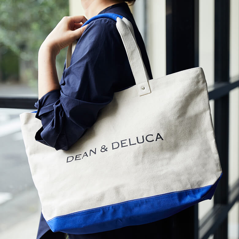 オンラインストア限定】DEAN & DELUCA キャンバストートバッグ ブルー