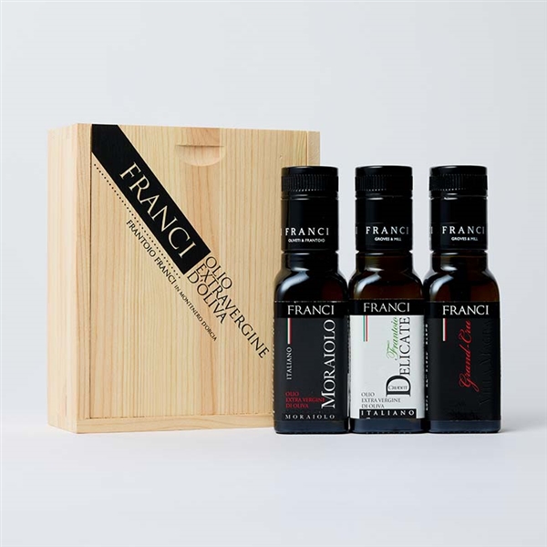 高級オリーブオイル460g×3種/フランス産 FRANTOIO FRANCI エキストラバージンオリーブオイル ノベッロ3種セット