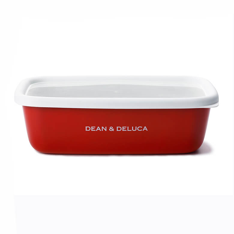 DEAN & DELUCA ホーローコンテナーレッド M | DEAN & DELUCA