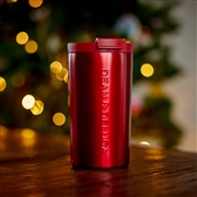 ロック式カフェタンブラーレッド350ml＜季節限定＞