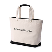 DEAN & DELUCA ブラック&ナチュラル キャンバストートバッグ