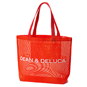 DEAN & DELUCA メッシュトートバッグ ブラッドオレンジ Lサイズ