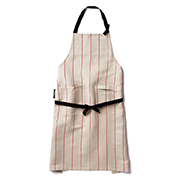 完売＞DEAN & DELUCA ジャガードストライプエプロンレッド | DEAN