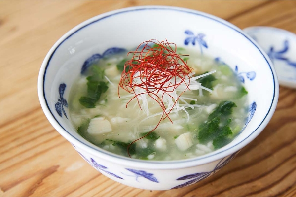 中華粥 貝柱と青梗菜13